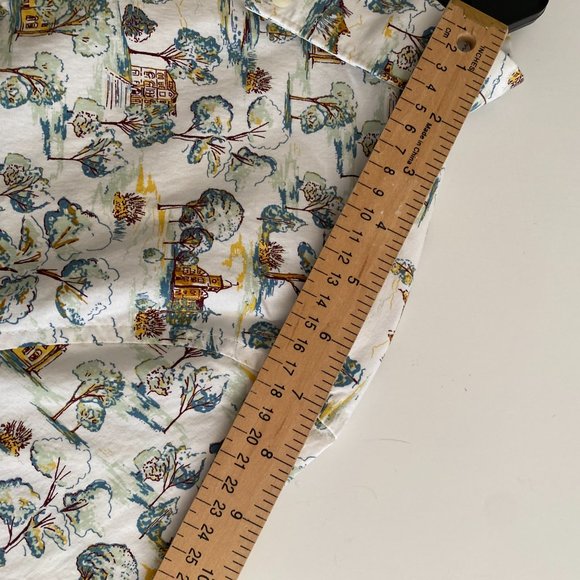 NWT Original Penguin Bright White Multiprint Button Down Shirt Size M OPWF2026OP - Picture 12 of 13